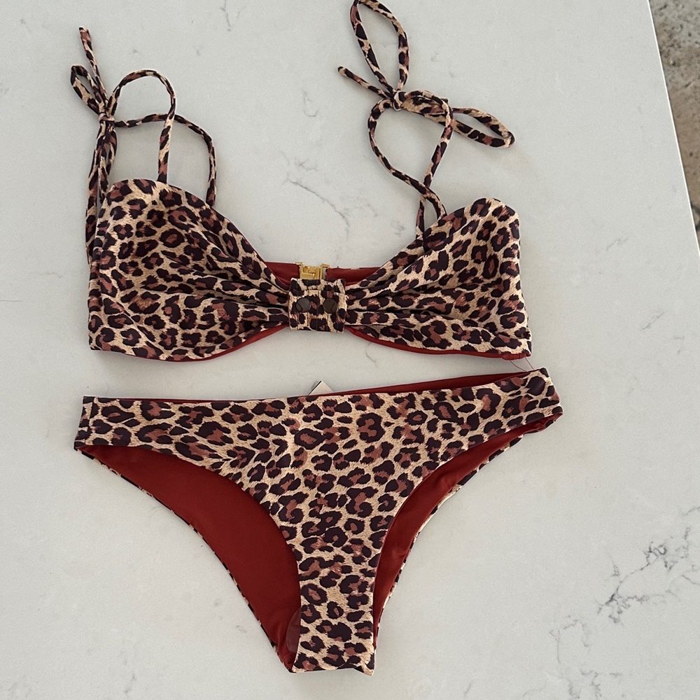 Leopard Print Bikini Set.